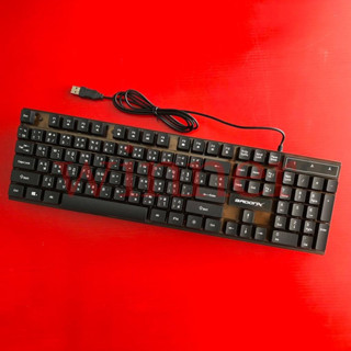 GADONX GK-8475 คีย์บอร์ดเกมมิ่งมีไฟ ERGONOMIC Colorful Backlight Gaming Keyboard