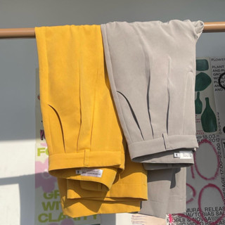 Everymoment.bkk - Fille Pants “Mustard &amp; Strom Gray”