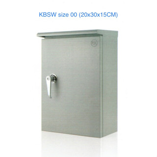 KJL ตู้กันน้ำมีหลังคา รุ่น KBSW SIZE00 ขนาด 20x30x15CM ฝา1ชั้น มีหลังคา IP44 ยี่ห้อ KJL