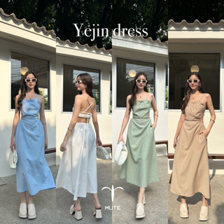 Mute - Yejin dress เดรสยาวสายเดี่ยว ผูกหลัง ชุดไปทะเล ไปคาเฟ่ สวยน่ารัก เดรสทะเล