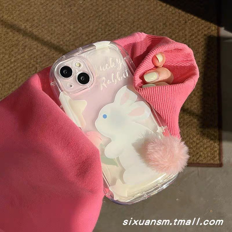 พร้อมส่งในไทย เคส เคสโทรศัพท์ เคสมือถือ TPU กระต่ายหางขน TPU-S1281