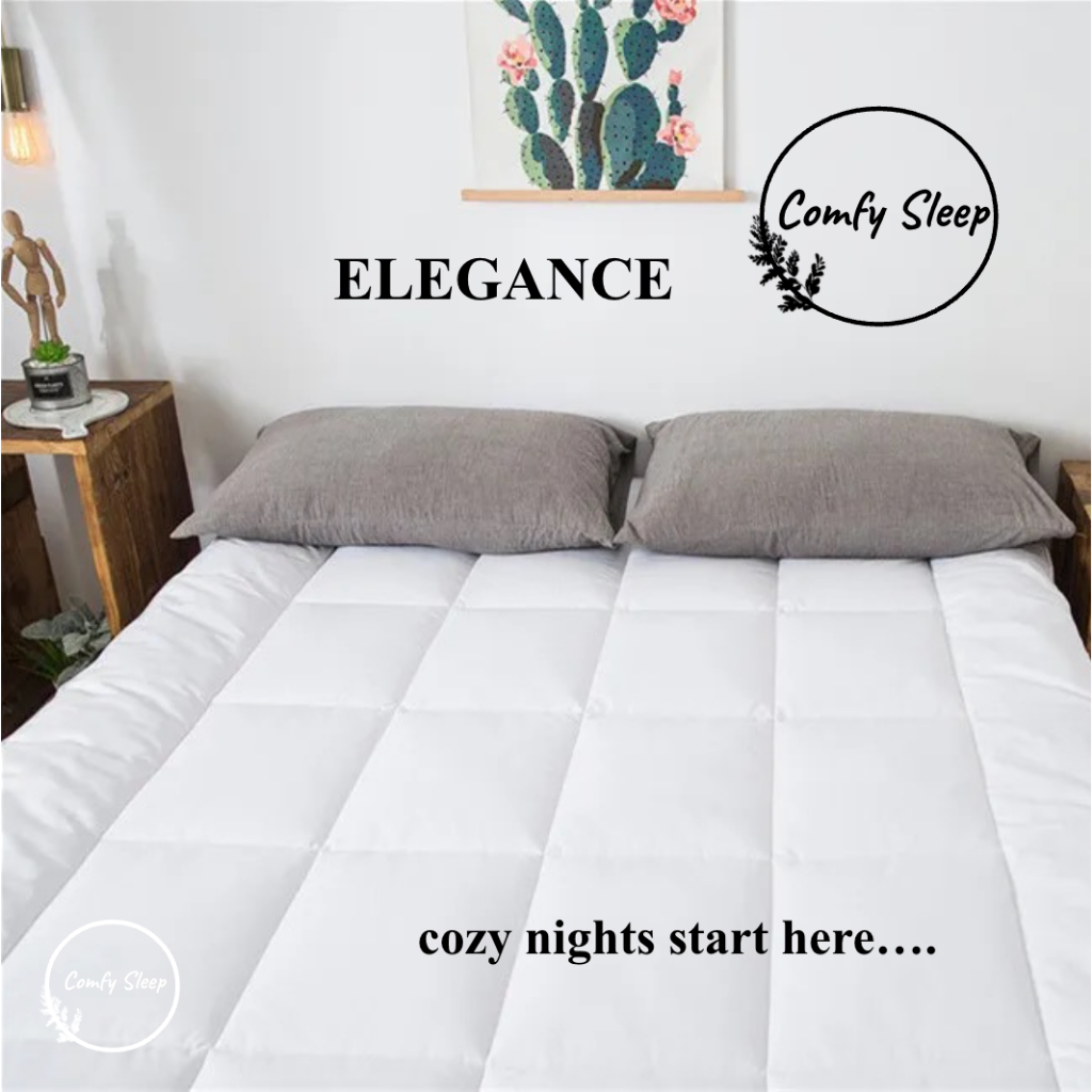 Comfy Topper ที่นอนท็อปเปอร์สีพื้น รุ่น Elegance ความหนา 4 นิ้ว ใยหนาพิเศษ3ชั้นนุ่มสบาย