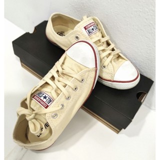 รองเท้าผ้าใบมือสอง ของแท้ Converse All Star สีครีมไข่ เบอร์ 6 (37)