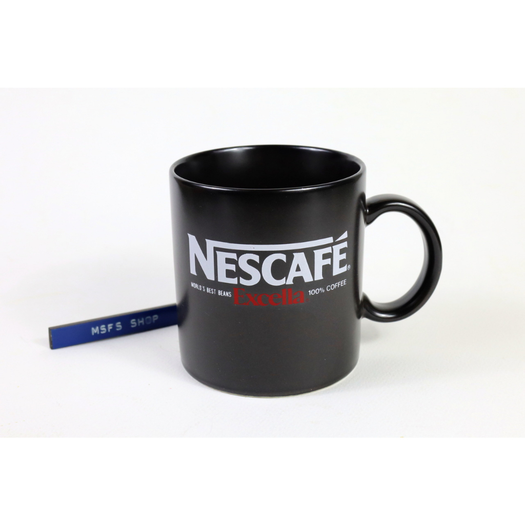 [มือสอง] แก้วกาแฟ Nescafe Excella สีเทาดำ ขนาดโดยประมาณ 7.8 x 7.8 x 8.5 ซม.
