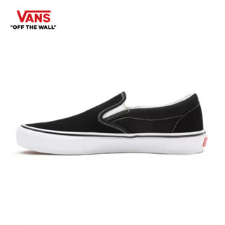 VANS SKATE SLIP-ON - BLACK/WHITE รองเท้า ผ้าใบ VANS ชาย หญิง