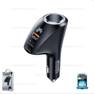 REMAXแท้!!! ที่ชาร์จในรถ มี4พอร์ต ช่องจุดบุหรี่,Type-C,USB 88.5w RCC339 **รับประกัน1ปี**
