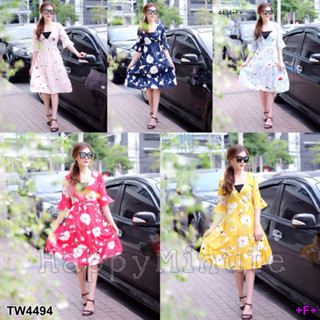 TW4494 Dress เดรสสั้นลายดอก