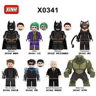 (พร้อมส่ง) มินิฟิกเกอร์Batman Minifigures Joker Catwoman Nightwing Killer Croc Pennyworth DC Batman Begins ของเล่นของขวั