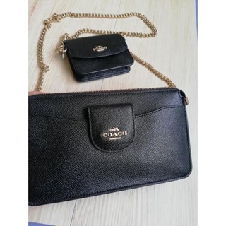 รุ่นน่ารัก กระเป๋าสะพาย หนังแท้ 2 ใบ แม่ลูกCoach C0737 poppy crossbody