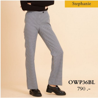 GSP Stephanie Pants กางเกงสก๊อตสีขาวสลับดำ (OWP36BL)