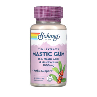 pre 2-4 weeks SOLARAY Mastic Gum 1000 mg, Gut Health and Digestion Supplement with 35% Mastic Acids and Masticoresins