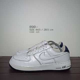 Nike Air Force 1 White (พื้นดำ) 44.5 / 28.5 cm AF1 มือสองของแท้100% (A15)