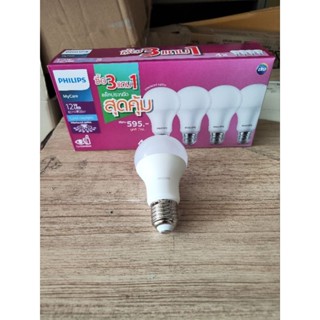 (แพ็ค 4 หลอด) หลอดไฟ LEDBulb PHILIPS 12W COOL DAYLIGHT ขั้ว E27