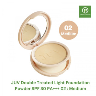 JUV แป้งทาหน้าผสมรองพื้น เบอร์ 02 - Medium  Double Treated Light Foundation Powder SPF 30 PA+++ 02 - Medium (9g)