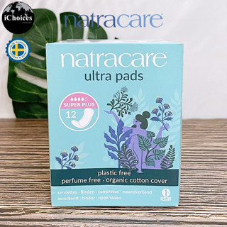 [Natracare] Ultra Pads without Wings, Super Plus 12 Count ผ้าอนามัย ไม่มีปีก สำหรับวันมามาก Period Pads ผ้าอนามัยแบบบาง