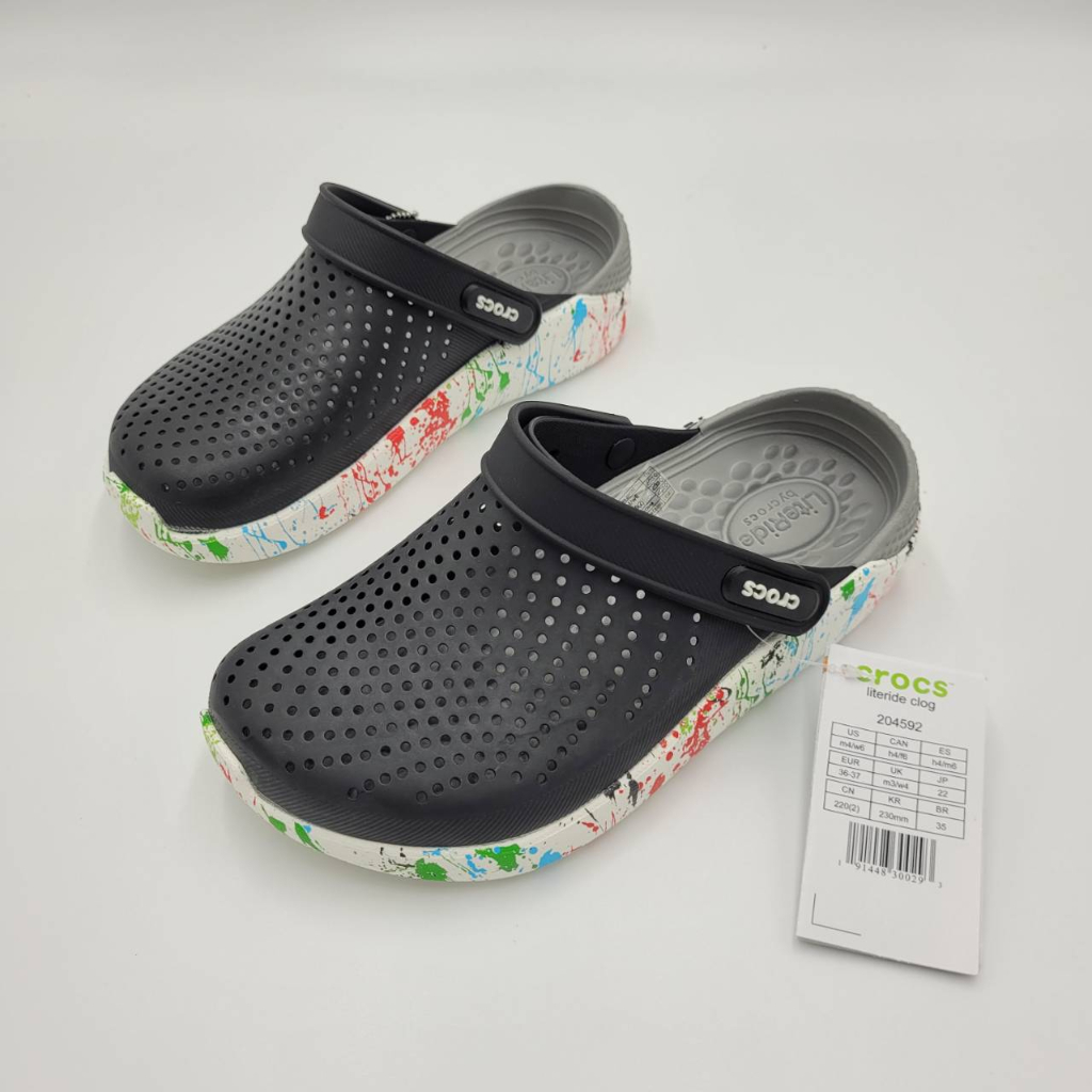 รองเท้าลำลองแฟชั่น สไตล์ Crocs LiteRide Graphic Clog