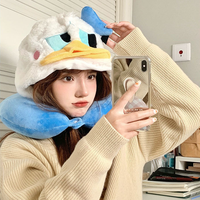 หมอนรองคอ โนวเดิลดั๊กรองคอ รูปตัวยูรองคอนุ่ม ใส่แล้วนอนสบายล็อคคอหมอนนวด