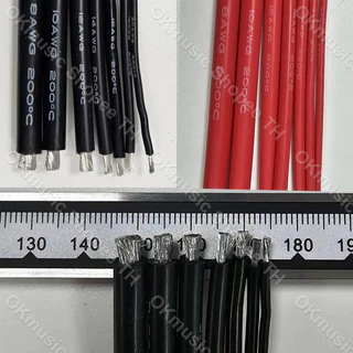 สายไฟซิลิโคน สายไฟทองแดง 100% แท้ สายอ่อน ทนความร้อนสูง 8awg 10awg 12awg 14awg 16awg 18awg 20awg Silicone 200องศา