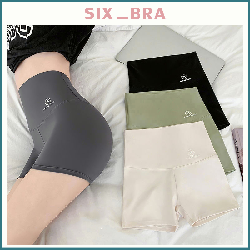 ลดล้างสต๊อก Six_Bra กางเกงกระชับสัดส่วน กางเกงขาสั้นกาง โยคะ บางเบา ใส่ออกกำลังกาย ระบายอากาศ AAA121