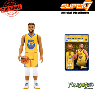 Super7 NBA Steph Curry Warriors Supersports Wave 3 Reaction Figure