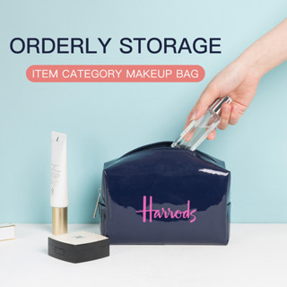 กระเป๋าเครื่องสำอางค์Harrodผู้หญิงแบบพกพา-กระเป๋าแต่งหน้า Travel Wash