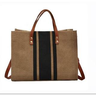 Sackcloth bag กระเป๋าผ้ากระสอบแฟชั่น มีสายสะพายข้าง ใส่ของอเนกประสงค์