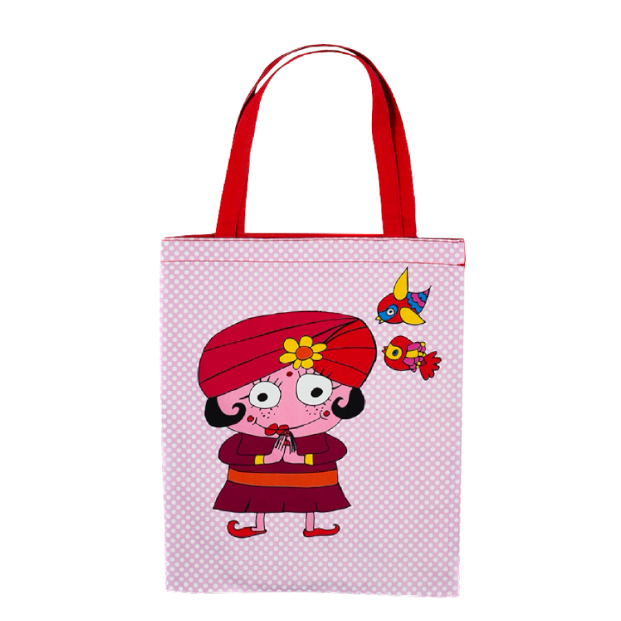 SuperSOSO!  กระเป๋าผ้า กระเป๋าผ้าแคนวาส Girl-ish Tote Bags ขนาด 35 x 40 (ซม) ฝ้าย 8 ลายสกรีน กระเป๋าถุงผ้า