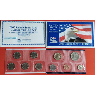 ชุดเหรียญ USA  Mint Set 10 เหรียญ ปี 2003- P