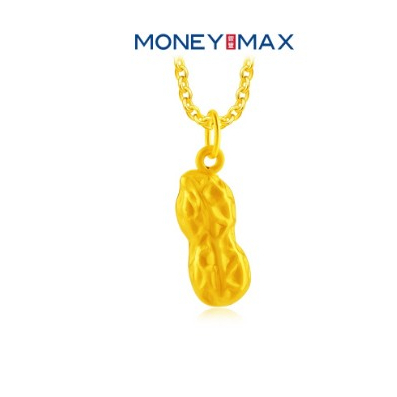 999 Pure Gold Blessing Peanut Pendant | MoneyMax Jewellery | 24K 3D Gold Pendant | NP0261