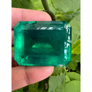 Lab Emerald 10x8mm 1 pieces พลอย columbiaโคลัมเบีย Green  Emerald มรกต very fine lab made