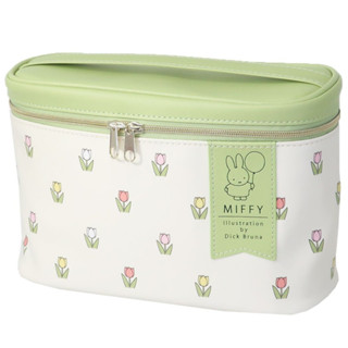 Miffy Tulip กระเป๋า เครื่องสำอางค์ / อเนกประสงค์ ช่องด้านในหลายช่อง ลายน่ารัก ญี่ปุ่น