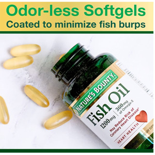 💚Fish Oil 1200mg &amp; Omega-3 360mg ขวดใหญ่ 200 เม็ด ฟิชออยล์และ โอเมก้าทรี ดีต่อ💚💚