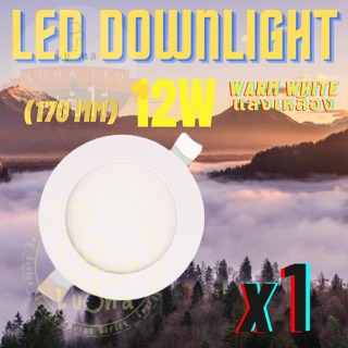 LED โคมไฟดาวน์ไลท์กลม ดาวน์ไลท์ LED PANEL LIGHT โคมดาวไลท์ ดาวน์ไลท์ฝังฝ้า โคมไฟเพดาน LED Downlight 12W โคมไฟติดเพดาน