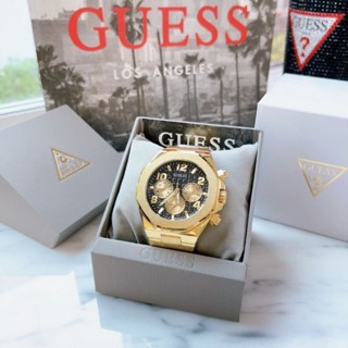 ⌚⌚นาฬิกาข้อมือชาย สีทอง#Guess ผช.ตัวเรือนและสายสเตนเลสสีทอง