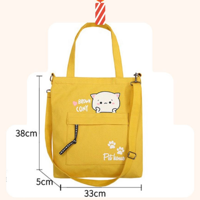 กระเป๋าผ้าแคนวาสมีซิปด้วยใส่ของได้เยอะนะผ้าแข็งแรง JH5088