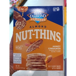 Blue Diamond Nut Thins Almond ข้าวอบกรอบ ผสมอัลมอนด์ รสน้ำผึ้ง แครกเกอร์ ขนมขบเคี้ยว ปราศจากกลูเตน 120 กรัม ราคาพิเศษ