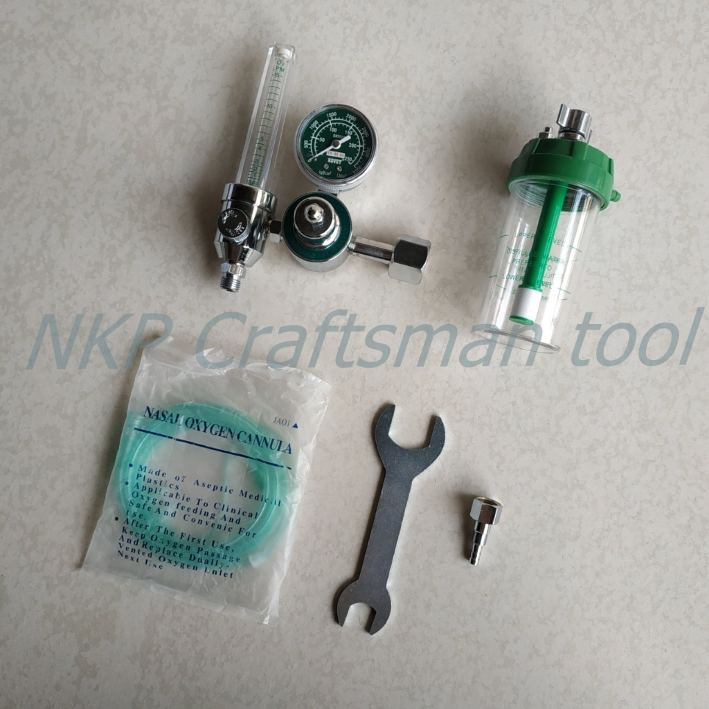 เกจ์หายใจ เกจลม OXYGEN KOVET # YR-86 ISO13485 พร้อมสายยางและกระบอกแก้ว