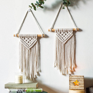 macrame wall hanging เชือกถัก ของตกแต่งผนัง มาคร่าเม เชือกฝ้าย ของแต่งบ้าน