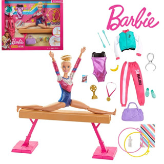 Barbie Gymnastics Playset ตุ๊กตาบาร์บี้นักยิมนาสติก ของแท้