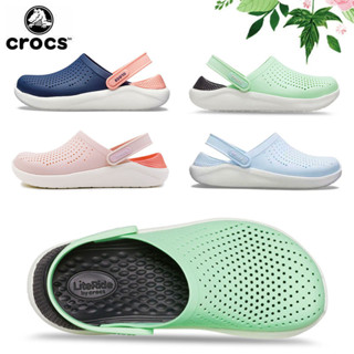 รองเท้าแตะที่ขายดีที่สุด Crocs LiteRide Clog รองเท้าชายหาด รองเท้าแตะฤดูร้อน รองเท้าแตะแฟชั่นสตรี