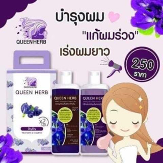 💜 ยาสระผมควีนเฮิร์บ Queen Herb แก้ผมล่วง เร่งผมยาว แชมพูอัญชันสด พร้อมส่ง ราคาถูก ✨