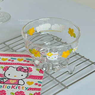Hello Kitty Ice-Cream Glass Bowl Sanrio 2007 ถ้วยไอติมใส ถ้วยคิตตี้ ชามคิตตี้