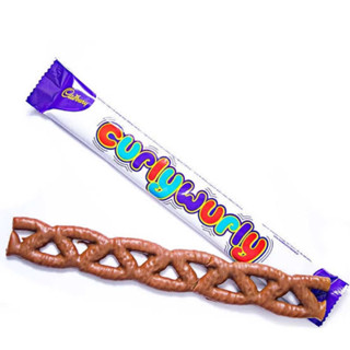 cadbury curly wurly bar 107g. แคดบูรี่ ช็อกโกแลตนมเคิร์ล ชนิดแท่ง จากอังกฤษ🇬🇧