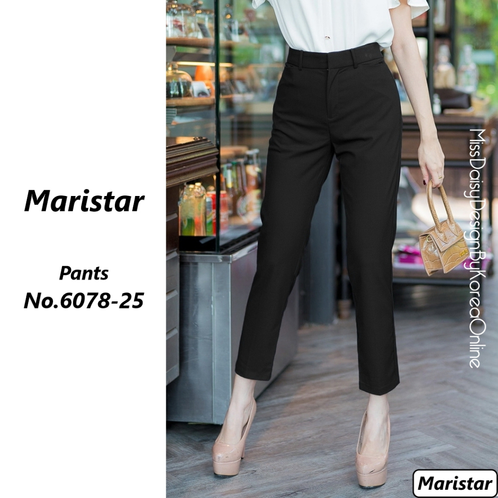 Maristar กางเกงขายาว 9 ส่วน No.6078 ผ้าลินิน