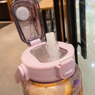 กระบอกน้ำ ขวดใส่น้ำ รุ่น 01 (ภาษาอังกฤษ) ขนาด 2 ลิตร สีสันสดใส ขวดน้ำพลาสติกแบบพกพา