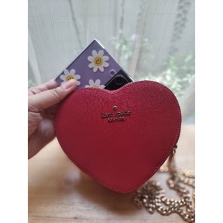 🇺🇲❤️ ของแท้ 100% ❤️🇺🇲 Kate Spade Love Shack Mini Heart Crossbody กระเป๋า crossbody ทรงหัวใจ น่ารักมาก