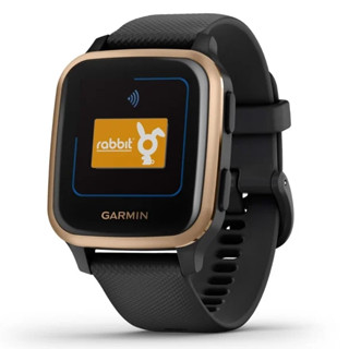 Garmin Venu Sq Music Smart Watch, GPS Smartwatch with Bright Touchscreen Display, (Black / Light Gold) (010-02426-87)