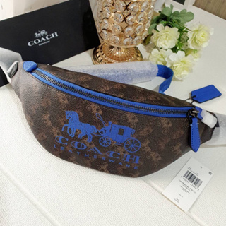 พร้อมส่ง แท้ 🇺🇸💯% New Coach คาดอก ผู้ชาย งาน shop Charter Belt Bag 7 With Horse And Carriage Print Style No. C8421