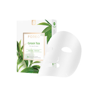 FOREO Sheet Mask Green Tea x 3 ฟอริโอ้ ชีทมาส์ก สูตรกรีน ที (3 ซอง/กล่อง)