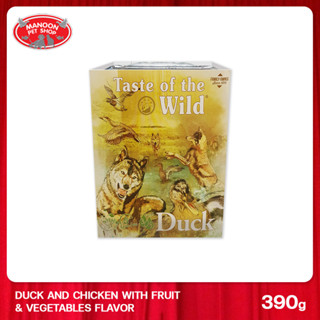 [7 PCS][MANOON] TASTE OF THE WILD Duck&amp;Chicken&amp;Fruit Vegetables เทสต์ ออฟ เดอะ ไวลด์ อาหารเปียกสุนัข ชนิดถาด รสเป็ด 390g